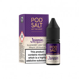 11mg Pod Salt Fusions 10ml Nic Salt (50VG/50PG) - Flavour: Blueberry Jam Tart