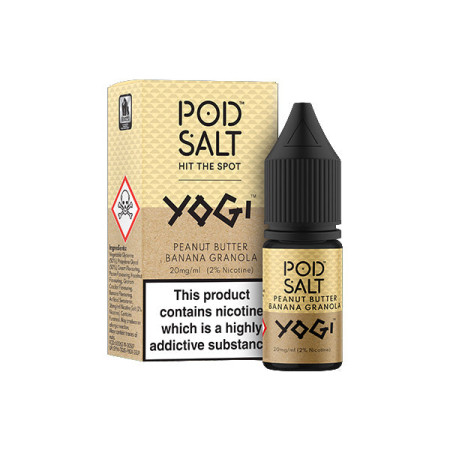 11mg Pod Salt Fusions 10ml Nic Salt (50VG/50PG) - Flavour: Peanut Butter Banana Granola