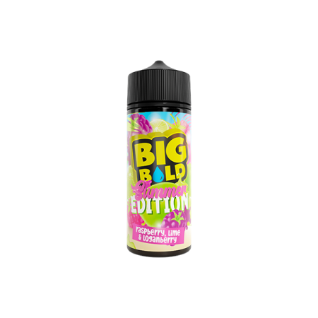 0mg Big Bold Summer Vibes Series 100ml E-liquid (70VG/30PG) - Flavour: Raspberry Lime Loganberry