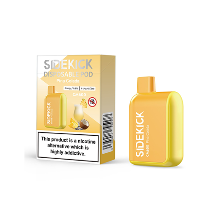 0mg SideKick Energy Caffeine Disposable Vape 600 Puff - Flavour: pina colada