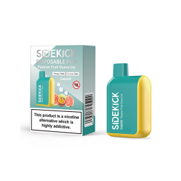 0mg SideKick Energy Caffeine Disposable Vape 600 Puff - Flavour: Passion Fruit Guava Ice