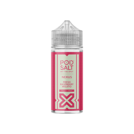 Pod Salt Nexus 100ml Shortfill 0mg (70VG/30PG) - Flavour: Fresh Raspberry Mojito