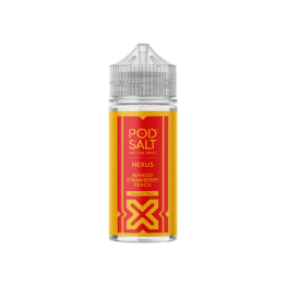 Pod Salt Nexus 100ml Shortfill 0mg (70VG/30PG) - Flavour: Mango Strawberry Peach