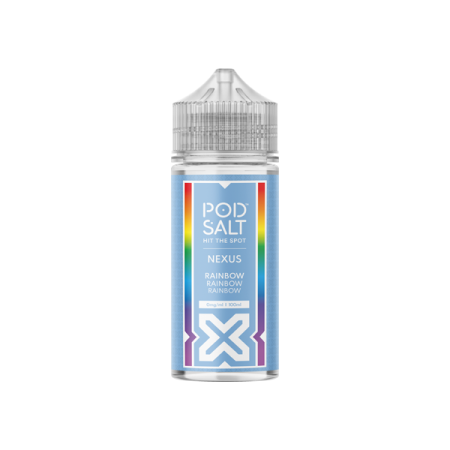 Pod Salt Nexus 100ml Shortfill 0mg (70VG/30PG) - Flavour: Rainbow