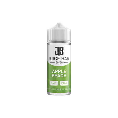 Juice Bar 100ml Shortfill 0mg (50VG/50PG) - Flavour: Apple Peach