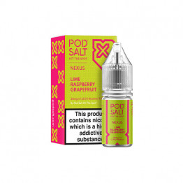 20mg Pod Salt Nexus 10ml Nic Salt (50VG/50PG) - Flavour: Lime Raspberry Grapefruit