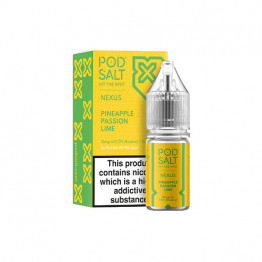 10mg Pod Salt Nexus 10ml Nic Salt (50VG/50PG) - Flavour: Pineapple Passion Lime