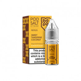 10mg Pod Salt Nexus 10ml Nic Salt (50VG/50PG) - Flavour: Sweet Tangerine Coconut