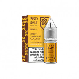 20mg Pod Salt Nexus 10ml Nic Salt (50VG/50PG) - Flavour: Sweet Tangerine Coconut