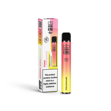 20mg Aroma King Bar 600 Disposable Vape Device 600 Puffs - Flavour: Pink Lemonade