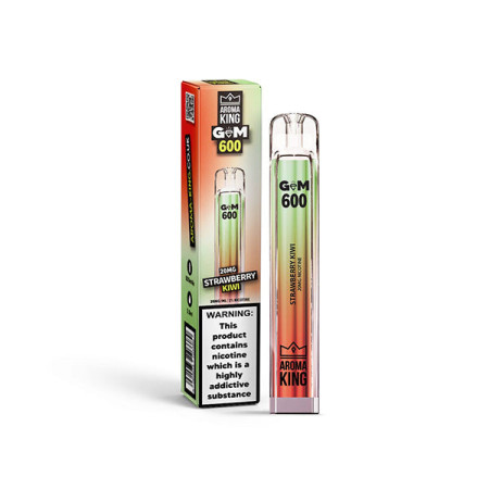 20mg Aroma King GEM 600 Disposable Vape Device 600 Puffs - Flavour: Strawberry Kiwi