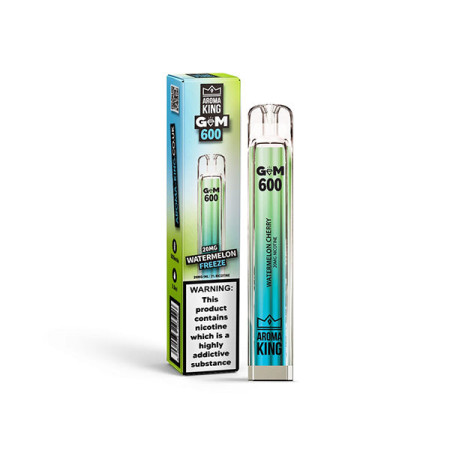 20mg Aroma King GEM 600 Disposable Vape Device 600 Puffs - Flavour: Watermelon Freeze