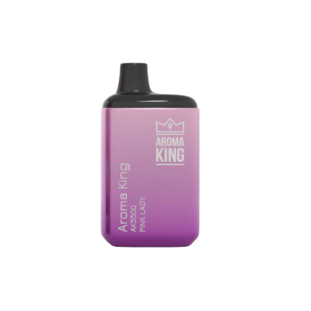 0mg Aroma King AK5500 Metallic Disposable Vape Device 5500 Puffs - Flavour: Pink Lady