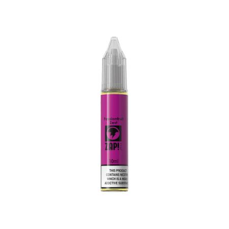 20mg Zap! Juice 10ml Nic Salts (50VG/50PG) - Flavour: Passionfruit Zest