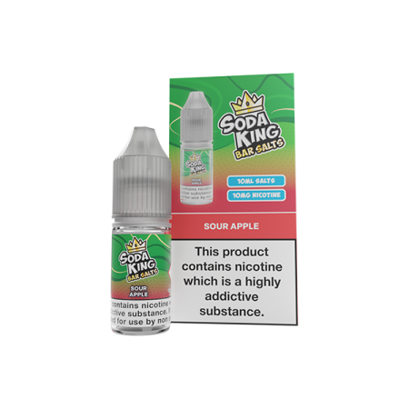 Soda King Bar SALTS 10mg Nic Salts 10ml - (50VG/50PG) - Flavour: Sour Apple