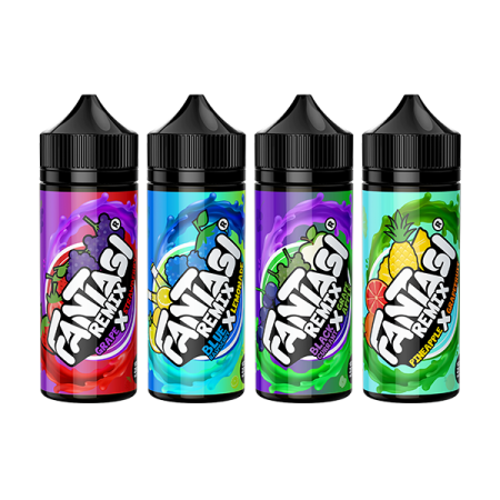 0mg Fantasi Remix 100ml Shortfill E-Liquid (70VG/30PG) - Flavour: Blueberry X Honeydew