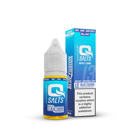 20mg Q Salts Nic Salts 10ml (50VG/50PG) - Flavour: Blue Fusion