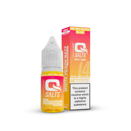 20mg Q Salts Nic Salts 10ml (50VG/50PG) - Flavour: White Peach Razz