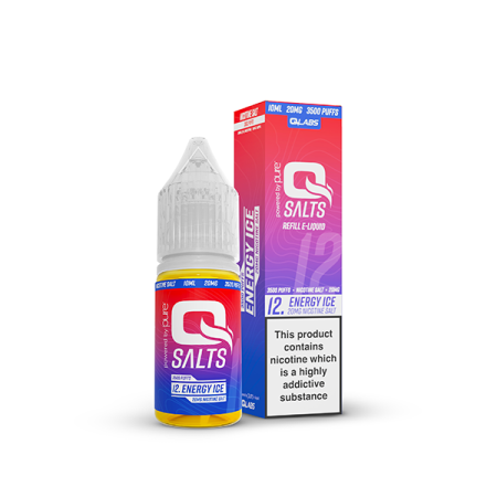 20mg Q Salts Nic Salts 10ml (50VG/50PG) - Flavour: NRG Ice