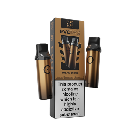 20mg Pod Salt Evolve Pods 2ml - 600 Puffs - Flavour: Cuban Creme