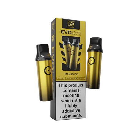 20mg Pod Salt Evolve Pods 2ml - 600 Puffs - Flavour: Mango Ice