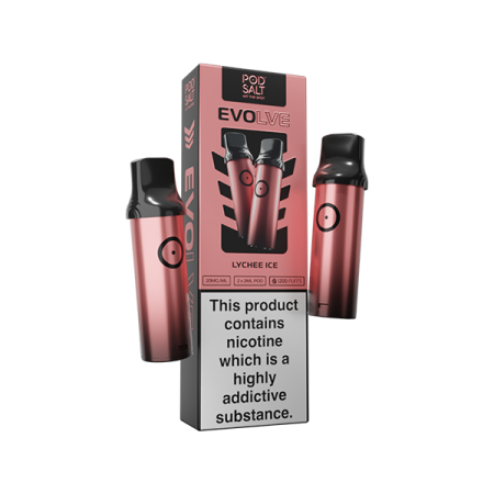 20mg Pod Salt Evolve Pods 2ml - 600 Puffs - Flavour: Lychee Ice