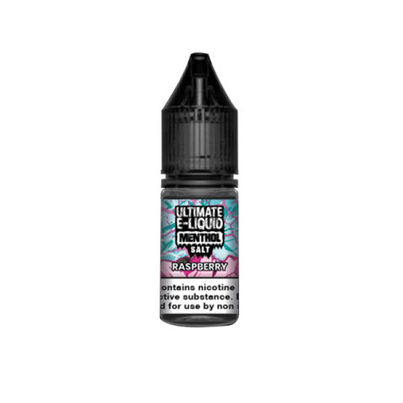 20mg Ultimate E-liquid Menthol Nic Salts 10ml (50VG/50PG) - Flavour: Raspberry