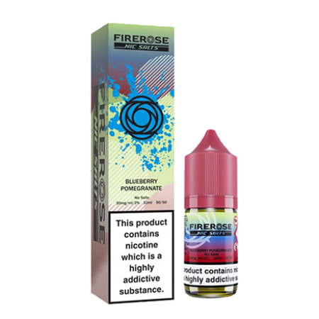 10mg Elux Firerose 5000 Nic salts 10ml (50VG/50PG) - Flavour: Blueberry pomegranate