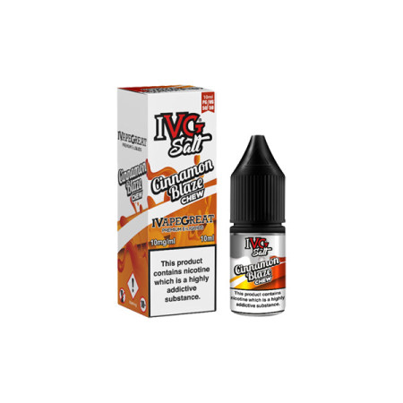 New! I VG Salt 10mg 10ml Nic Salt (50VG/50PG) - Flavour: Cinnamon Blaze