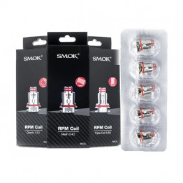 Smok RPM Replacement Coils - Triple Coil 0.6 Ohm/ Mesh 0.4 Ohm/ Quartz 1.2 Ohm/ SC 1.0 Ohm - Resistance: DC MTL 0.8 Ohm