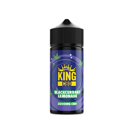 King CBD 2500mg CBD E-liquid 120ml (BUY 1 GET 1 FREE) - Flavour: Blackcurrant Lemonade