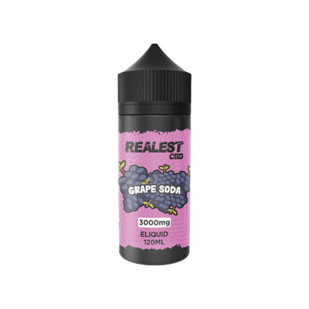 Realest CBD 3000mg Broad Spectrum CBD E-Liquid 100ml (BUY 1 GET 1 FREE) - Flavour: Grape Soda