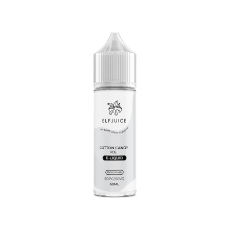 Elf Juice 50ml Shortfill 0mg (50VG/50PG) - Flavour: Cotton Candy Ice