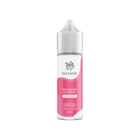 Elf Juice 50ml Shortfill 0mg (50VG/50PG) - Flavour: Strawberry Ice Cream