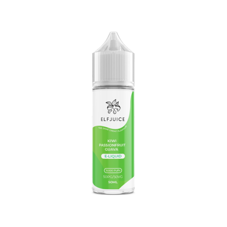 Elf Juice 50ml Shortfill 0mg (50VG/50PG) - Flavour: Kiwi Passion Guava