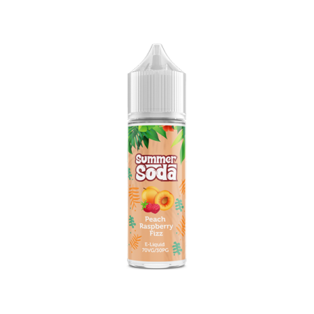 Summer Soda 50ml Shortfill 0mg (70VG/30PG) - Flavour: Peach Raspberry Fizz & Quantity: x1