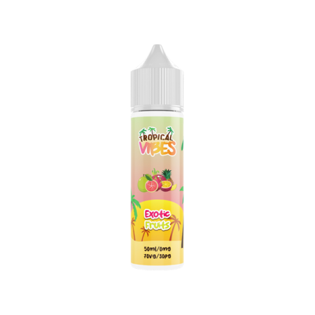 Tropical Vibes 50ml Shortfill 0mg (70VG/30PG) - Flavour: Exotic Fruits