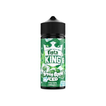 FNTA King Iced 100ml Shortfill 0mg (70VG/30PG) - Size: Green Apple