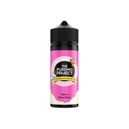 0mg Pudding Project E-liquid Shortfill 100ml (70VG/30PG) - Flavour: Strawberries & Banana Sundae