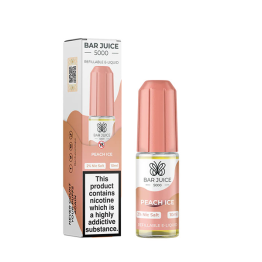 10mg Bar Juice 5000 Nic Salts 10ml (40VG/60PG) - Flavour: Peach Ice