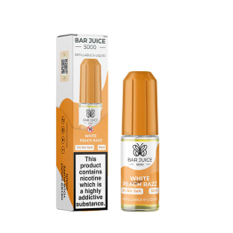 10mg Bar Juice 5000 Nic Salts 10ml (40VG/60PG) - Flavour: White Peach Razz