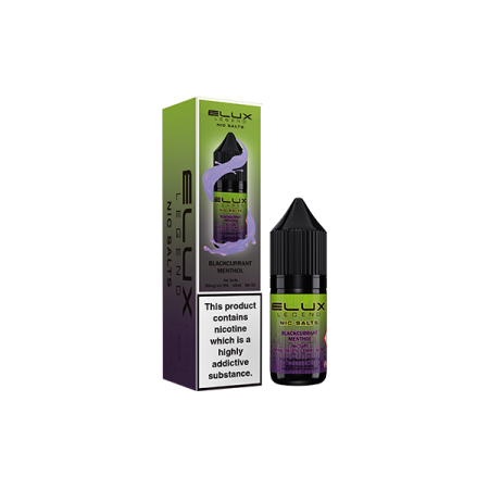 10mg Elux Legend 10ml Nic Salts (50VG/50PG) - Flavour: Blackcurrant Menthol