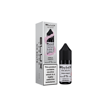 10mg Elux Legend 10ml Nic Salts (50VG/50PG) - Flavour: Vanilla Tobacco