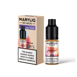 10mg MARYLIQ Nic Salt By Lost Mary 10ml (50VG/50PG) - Flavour: Peach Ice