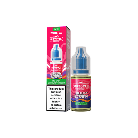 10mg SKE Crystal Original 10ml Nic Salts (50VG/50PG) - Flavour: Blueberry Raspberries