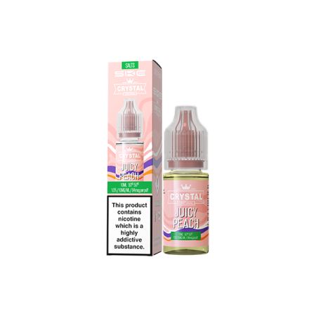 10mg SKE Crystal Original 10ml Nic Salts (50VG/50PG) - Flavour: Juicy Peach