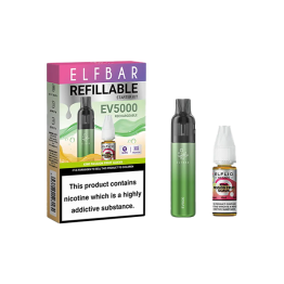 20mg Elf Bar EV5000 Disposable Pod Kit + Elfliq Salt - Flavour: Kiwi Passion Fruit