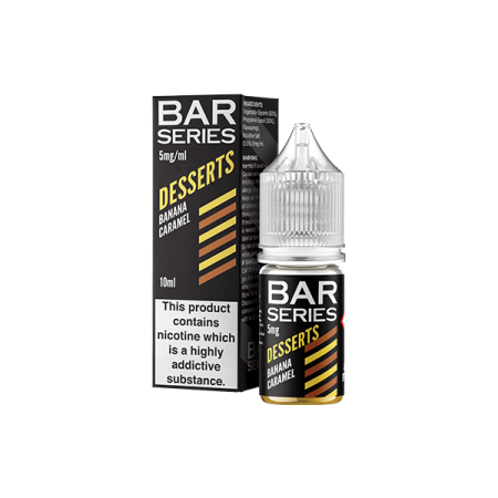 5mg Bar Series Desserts 10ml Nic Salts (50VG/50PG) - Flavour: Banana Caramel