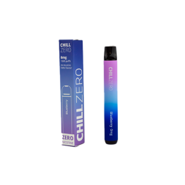 0mg Chill Zero Disposable Vape 1500 Puffs - Flavour: Blueberry