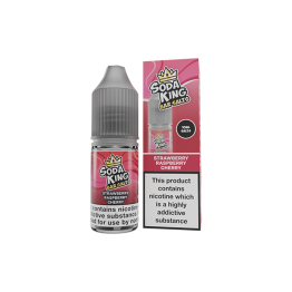 10mg Soda King Bar SALTS Nic Salts 10ml - (50VG/50PG) - Flavour: Strawberry Raspberry Cherry